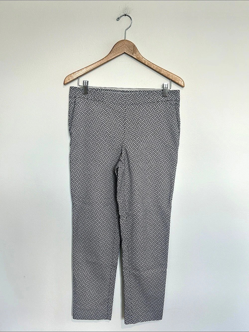 J.Jill Essential Slim Ankle Pants Geometric Print Size 8